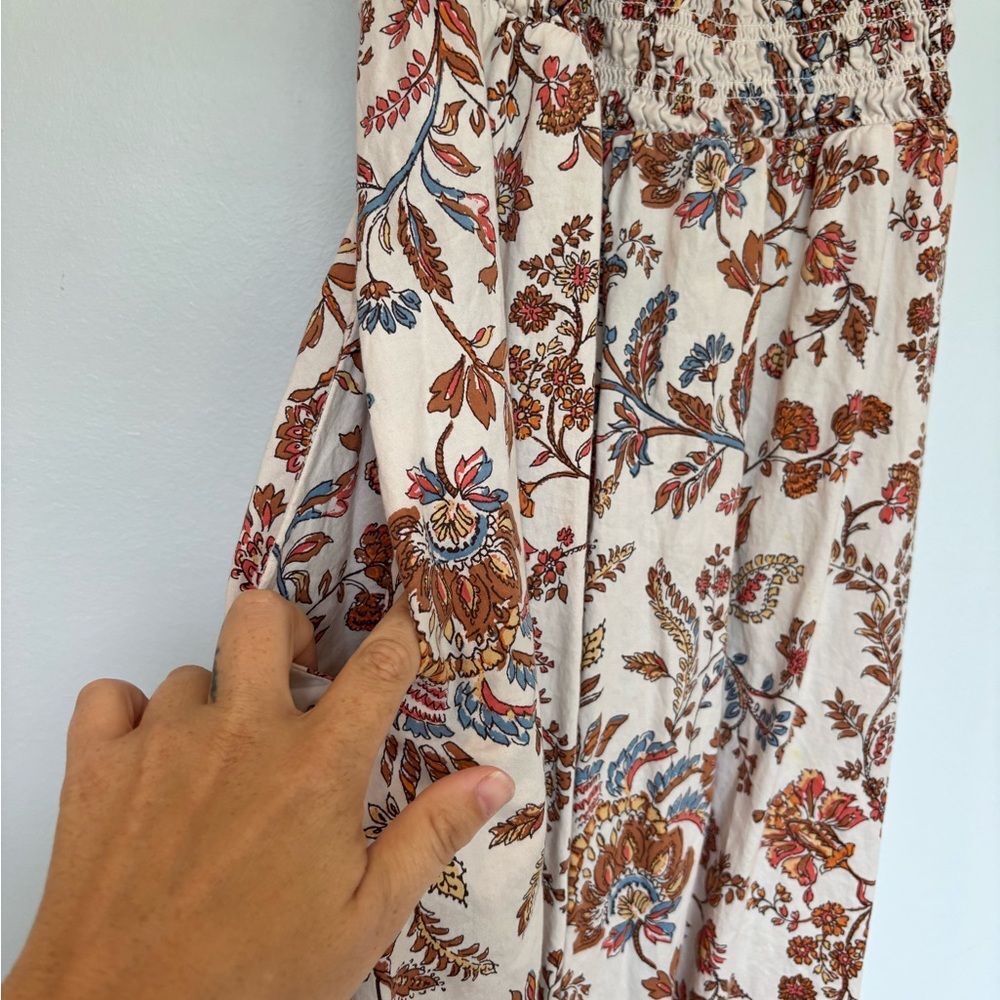 Old Navy Red and Brown Floral Dress - Picture 2 of 5